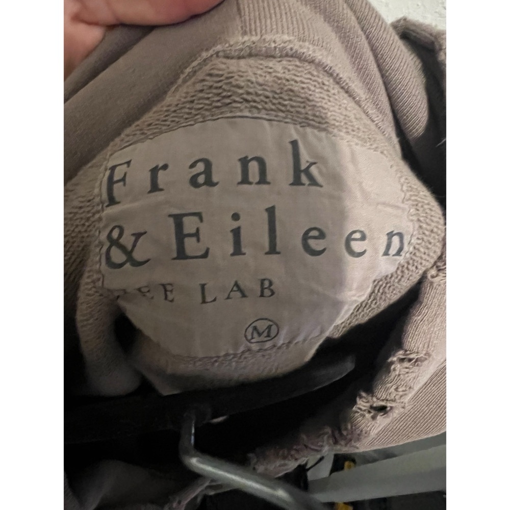 #1709 Frank & Eileen Tee Lab Gray Distressed Drawstring Hoodie Sweatshirt Medium - Picture 9 of 9